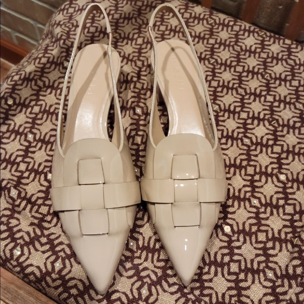 M gemi slide heels. Nude. Only worn to try on
